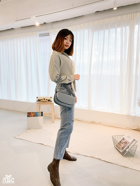 TheMadre|新竹女裝|新竹服飾店|穿搭分享|拼色綁帶襯衫設計款|牛仔褲穿搭