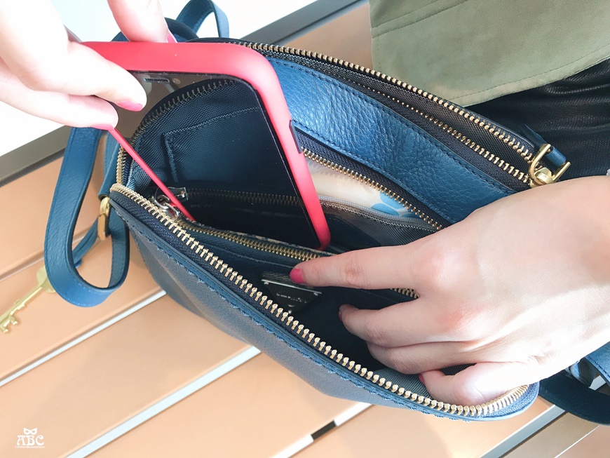 FOSSIL Elle 簡約真皮斜背包