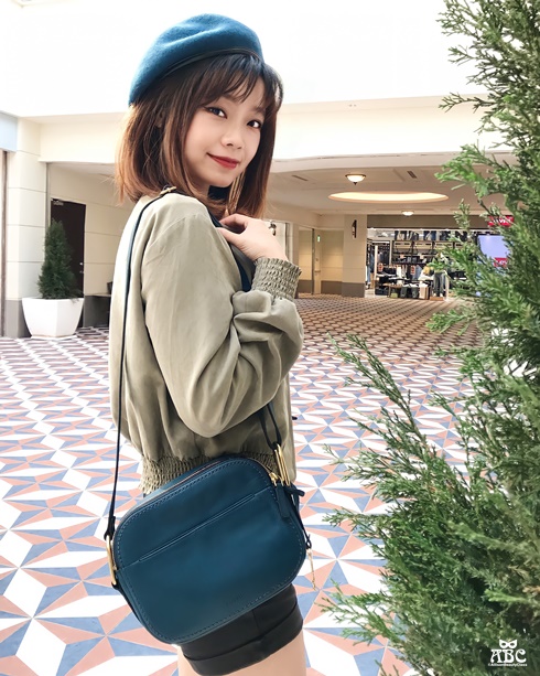 FOSSIL Elle 簡約真皮斜背包