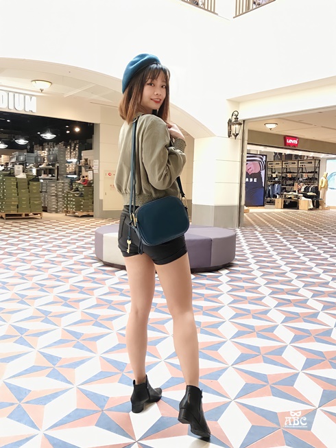 FOSSIL Elle 簡約真皮斜背包