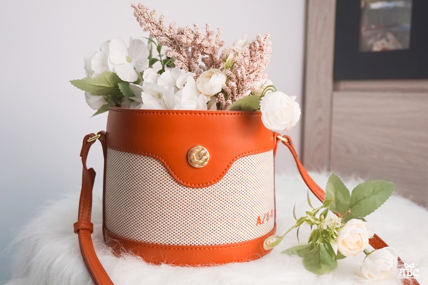 BLANKSPACE皮革帆布側背餅乾包|客製化禮物|情人節|印字包|訂製包包