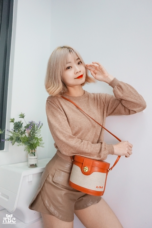 BLANKSPACE皮革帆布側背餅乾包|客製化禮物|情人節|印字包|訂製包包