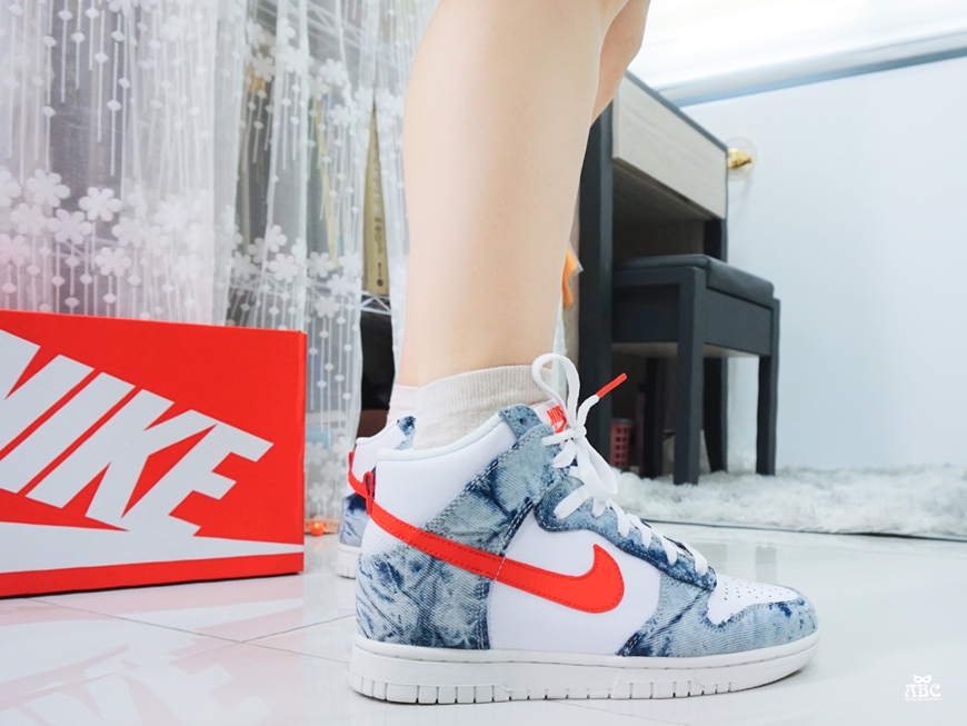 情人節禮物送禮|Yahoo購物AFTEE支付Nike Wmns Dunk HI 水洗丹寧女鞋開箱