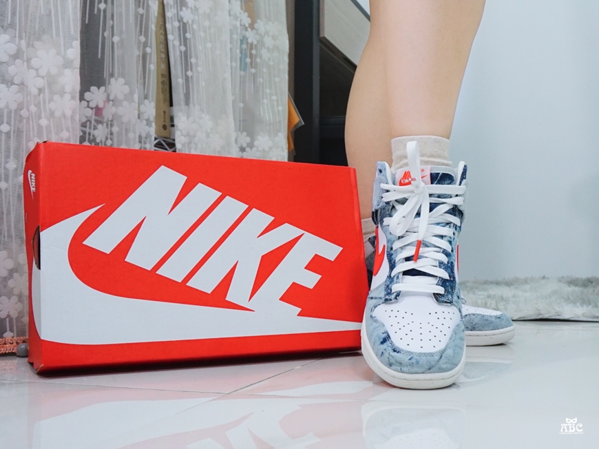 情人節禮物送禮|Yahoo購物AFTEE支付Nike Wmns Dunk HI 水洗丹寧女鞋開箱