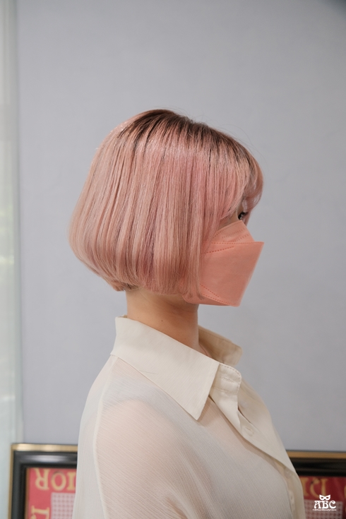 竹北髮廊|GENIC竹北首席店|玫瑰珊瑚|粉紅棕|漂髮|韓國女團髮色