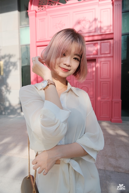 竹北髮廊|GENIC竹北首席店|玫瑰珊瑚|粉紅棕|漂髮|韓國女團髮色