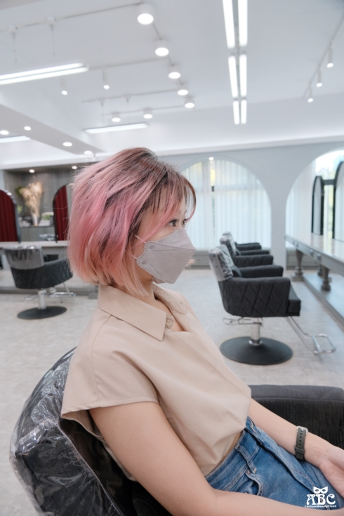 竹北髮廊GENIC評價價位剪髮染髮|粉紫色特殊色漂髮粉霧色仙女髮色韓系