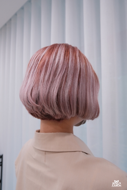 竹北髮廊GENIC評價價位剪髮染髮|粉紫色特殊色漂髮粉霧色仙女髮色韓系