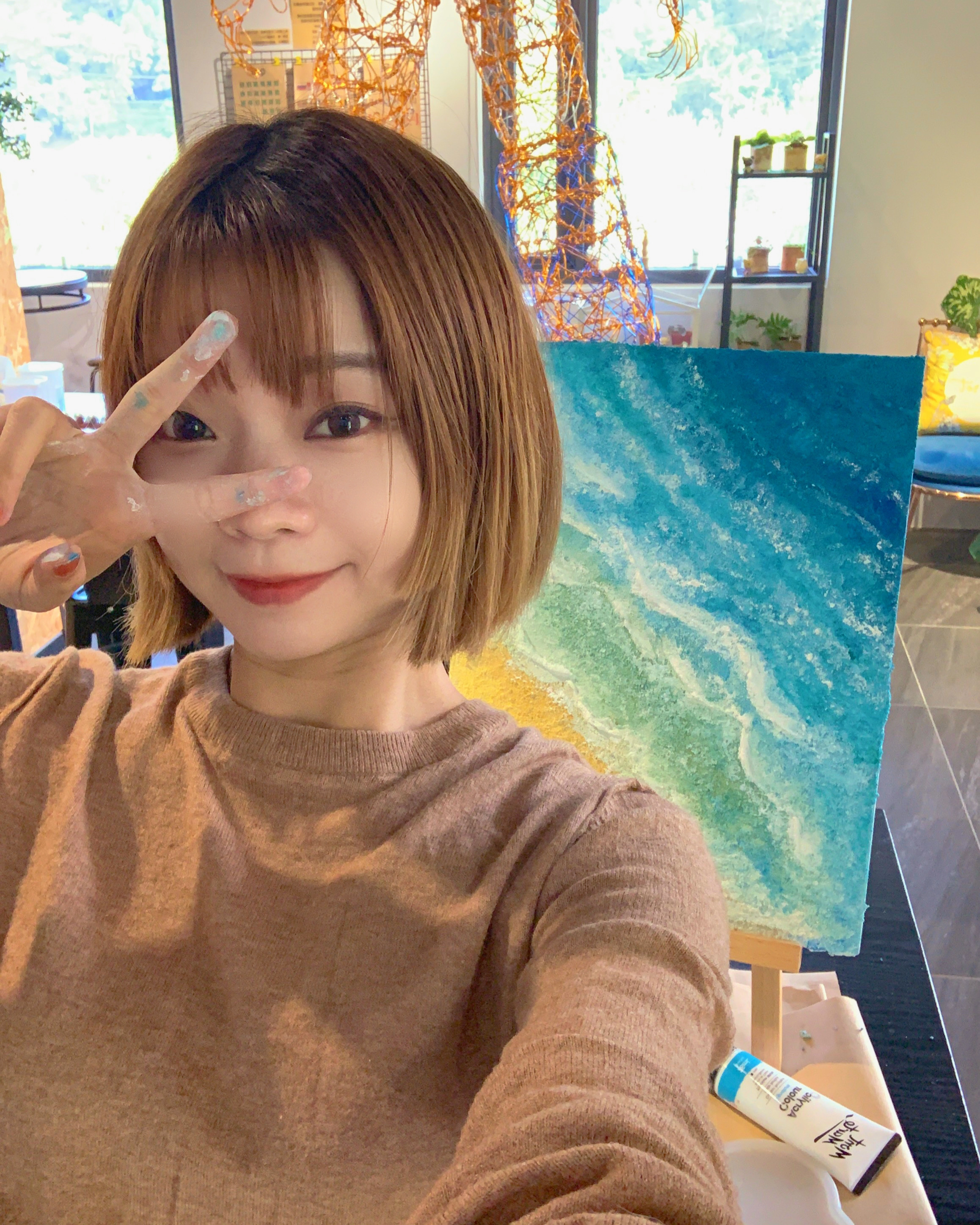 掛畫|裝飾畫|客製化送禮|手作課程畫畫體驗老師|企業內訓|團體活動|飯店手作課程|畫畫課|肌理畫|壓克力畫