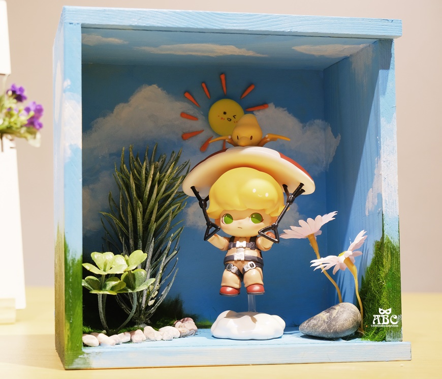 CUTE創藝空間|苗栗手作DIY景點|泡泡瑪特盲盒微景觀|壓克力石英砂機理畫|自助畫室|手作課程
