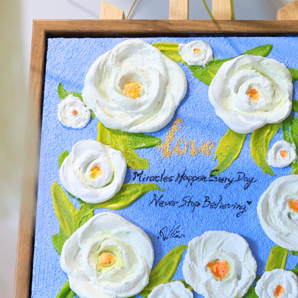 台北手作課程|畫畫體驗|石英砂肌理畫|CUTE創藝空間