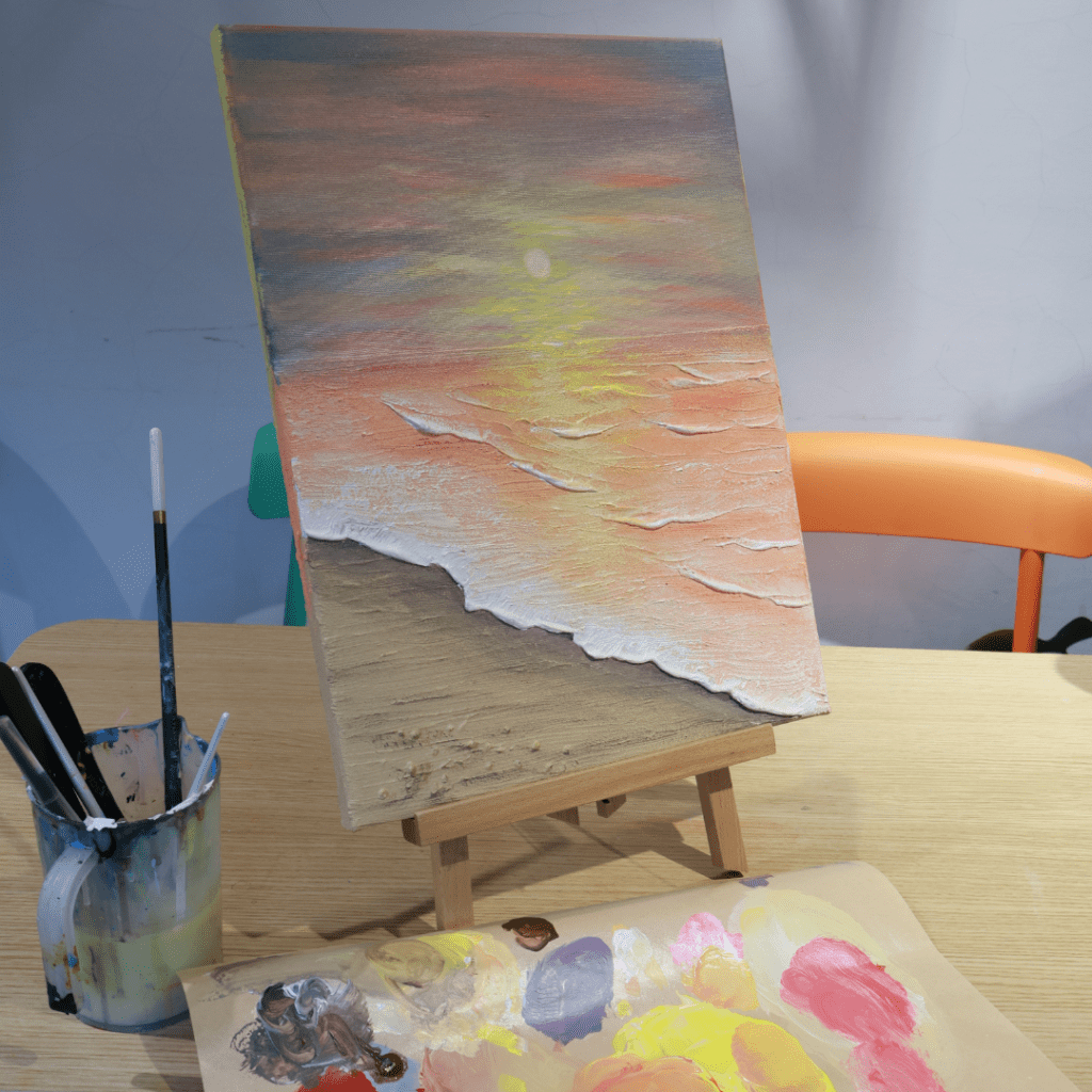 石英砂肌理畫課程|台北手作|畫畫課程|台北畫畫|台中畫畫|台中手作|苗栗畫畫|苗栗手作