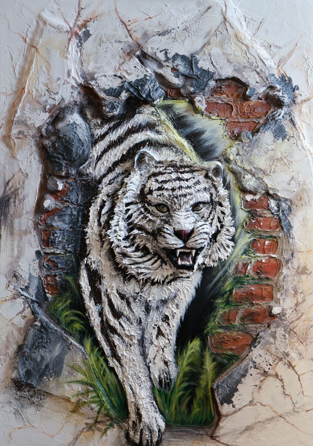 掛畫|室內設計軟裝|藝術品|手繪畫作|藝術創作|台灣藝術家|虎