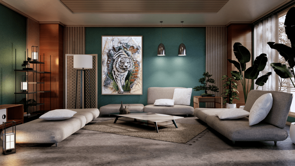 掛畫|室內設計軟裝|藝術品|手繪畫作|藝術創作|台灣藝術家|虎