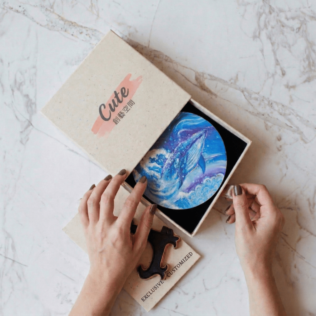 愛麗森藝術杯墊|藝術創作|送禮|禮盒|陶瓷杯墊