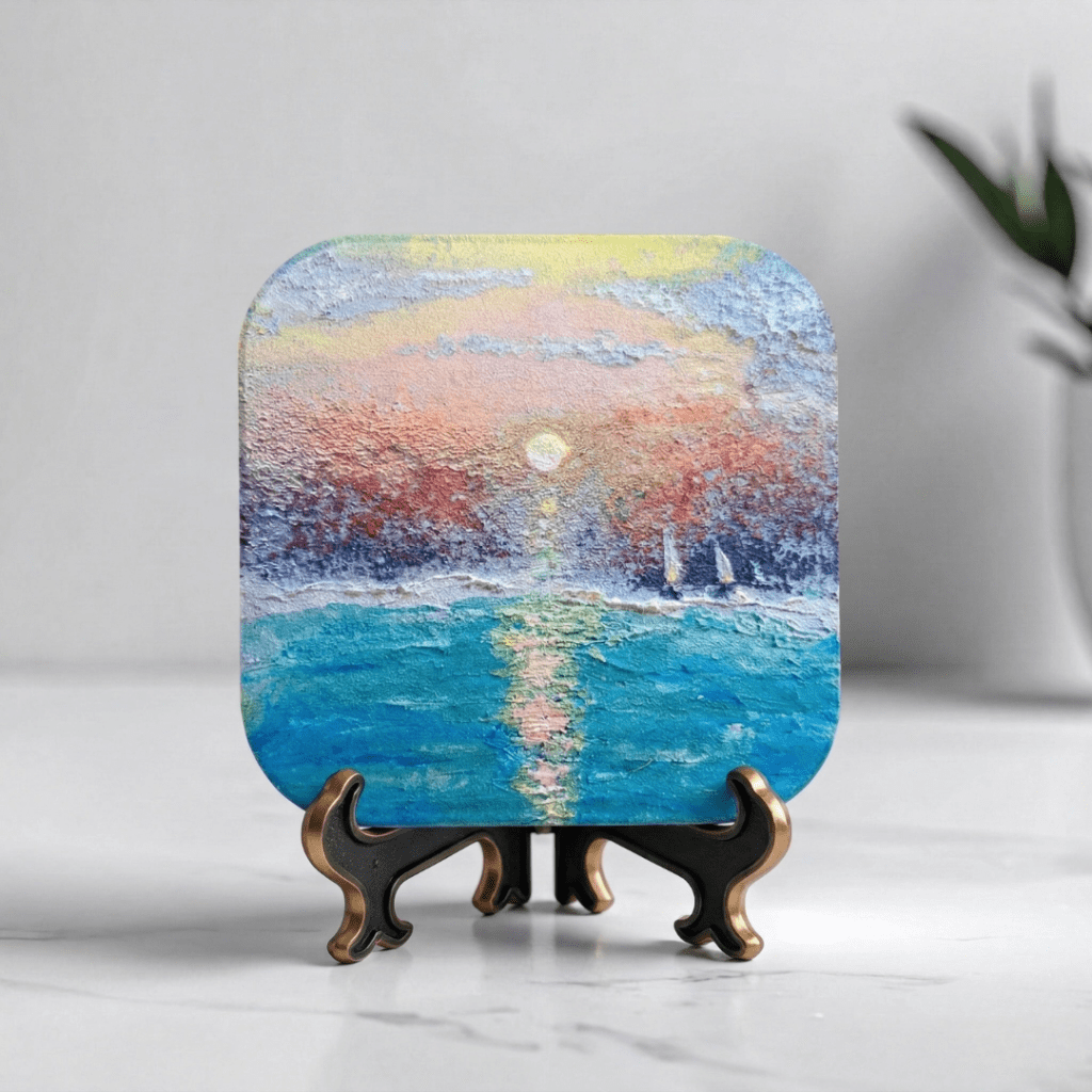 愛麗森藝術杯墊|藝術創作|送禮|禮盒|陶瓷杯墊