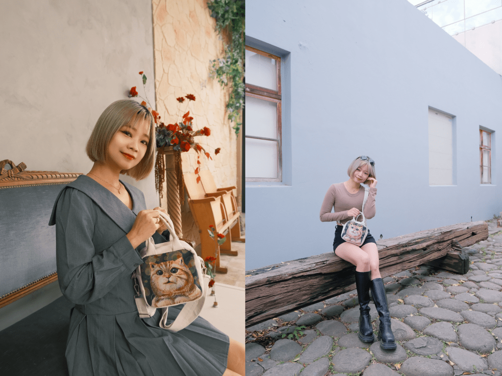 【原創】幸福肥立體畫貓咪小方包|愛麗森藝術創作|隨身小包|送禮推薦|文創