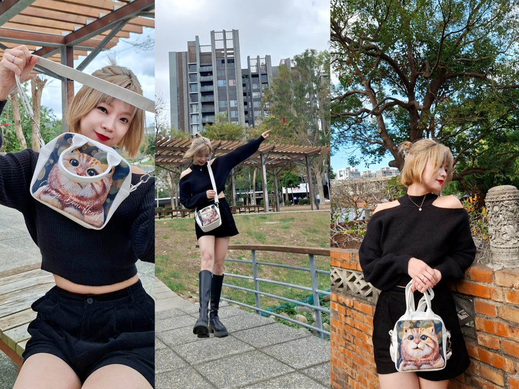 【原創】幸福肥立體畫貓咪小方包|愛麗森藝術創作|隨身小包|送禮推薦|文創