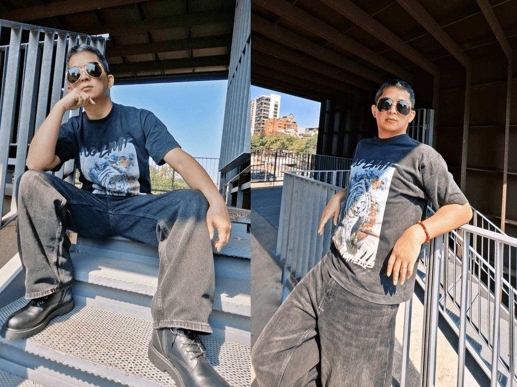 美式復古厚磅棉T|男生T恤不激凸|男女可穿情侶裝|藝術家聯名T|老虎圖案